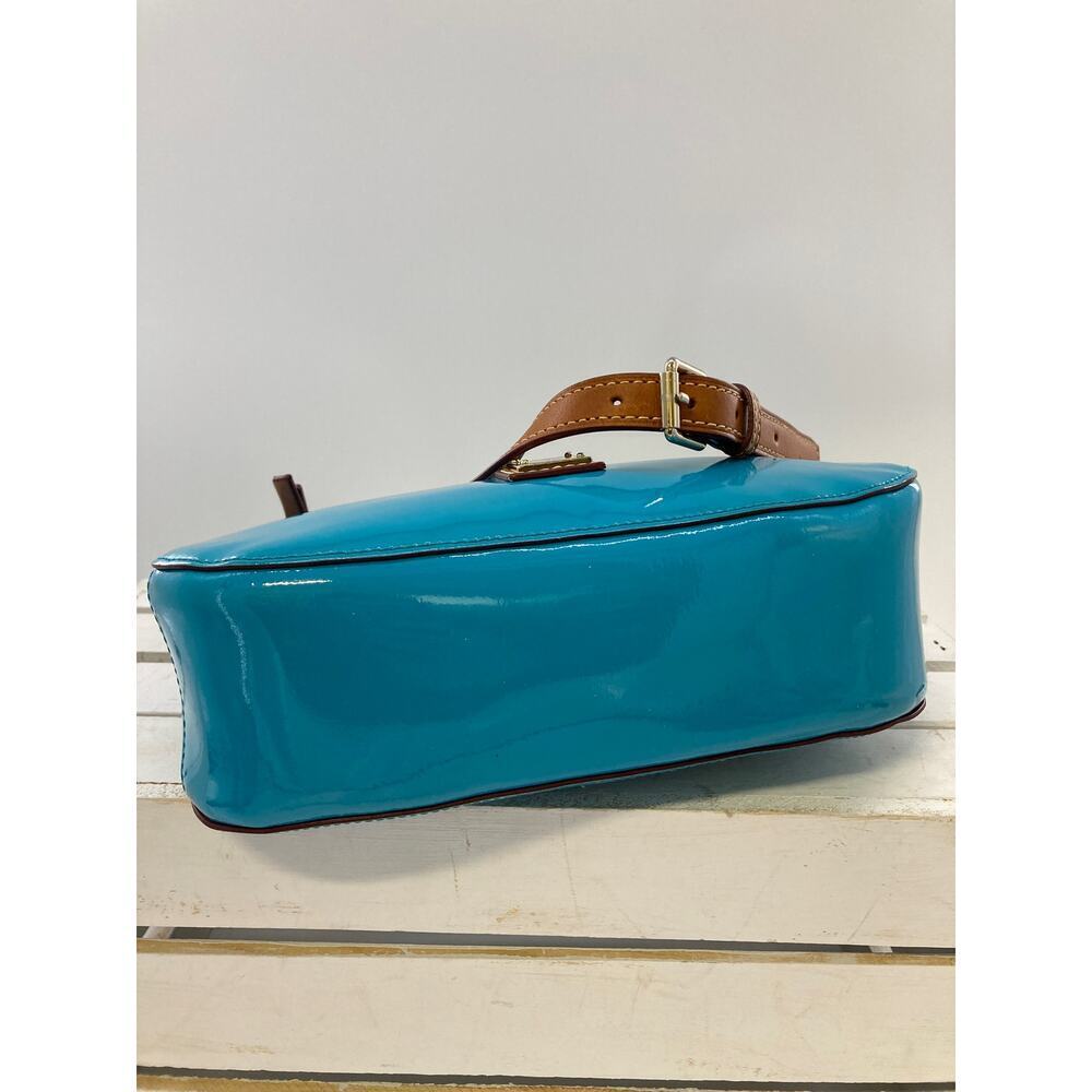 DOONEY & BOURKE BLUE/ TEAL MEDIUM PATTON LEATHER HOBO BAG - Picture 7 of 14